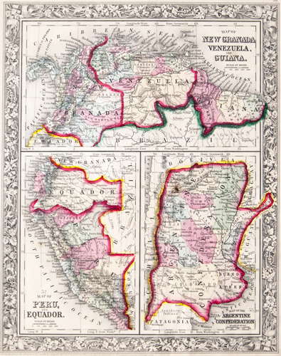 New Granada Venezuela, and Guiana
Peru and Equador
Argentine Confederation 1862